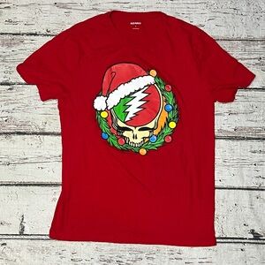 Grateful Dead Christmas Music Retro Crewneck Ugly Rock n' Roll Tshirt